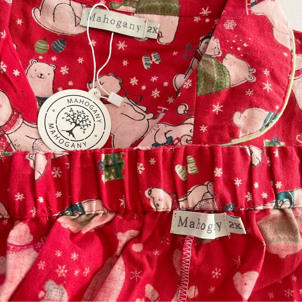The Mahogany Store Polar Bear Flannel PJ Set New Size 2X - Picture 8 of 14